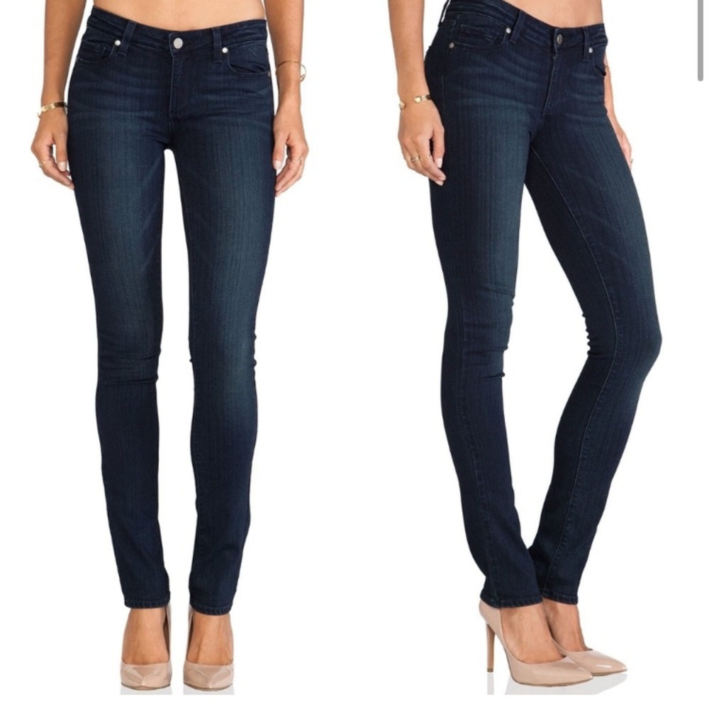 PAIGE Womens Size 26 Skyline Straight Midlake Wash Mid Rise Denim Blue Jeans